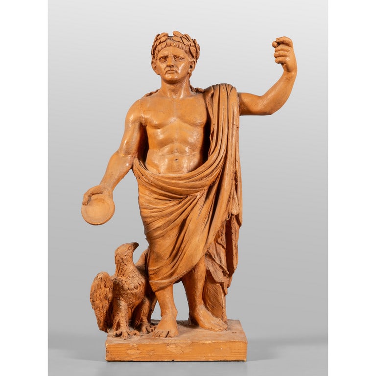 Imperatore romano con aquila, scultura in (1 of 3)