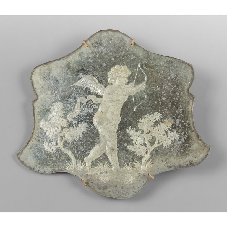 Cupido, specchio inciso, Venezia: Cupido, specchio inciso, Venezia sec.XVIII cm.24x22