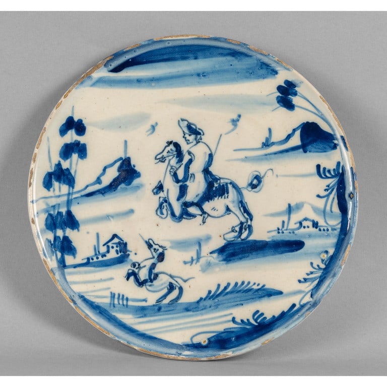 Alzata in ceramica decorata in bianco e blu con (1 of 1)