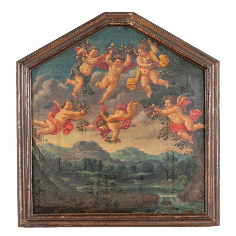 Scuola italiana fine sec.XVIII "Giochi di putti (1 of 2)