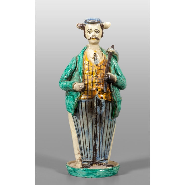 Lampada in maiolica policroma raffigurante (1 of 2)