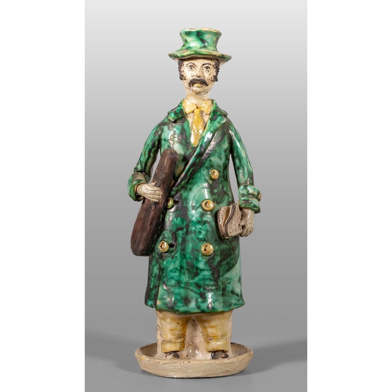 Musicista con violino e spartito, scultura in (1 of 1)