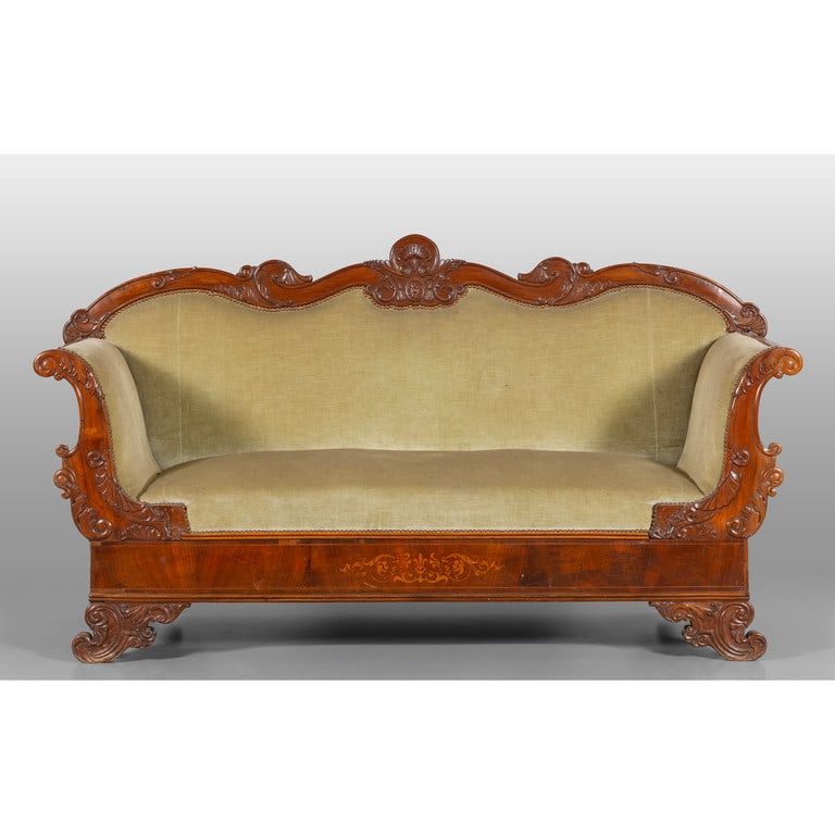 Divano Carlo X in mogano, sec.XIX (1 of 3)