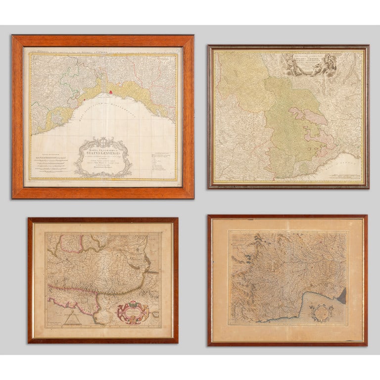 Quattro stampe raffiguranti il golfo di Genova (1 of 7)