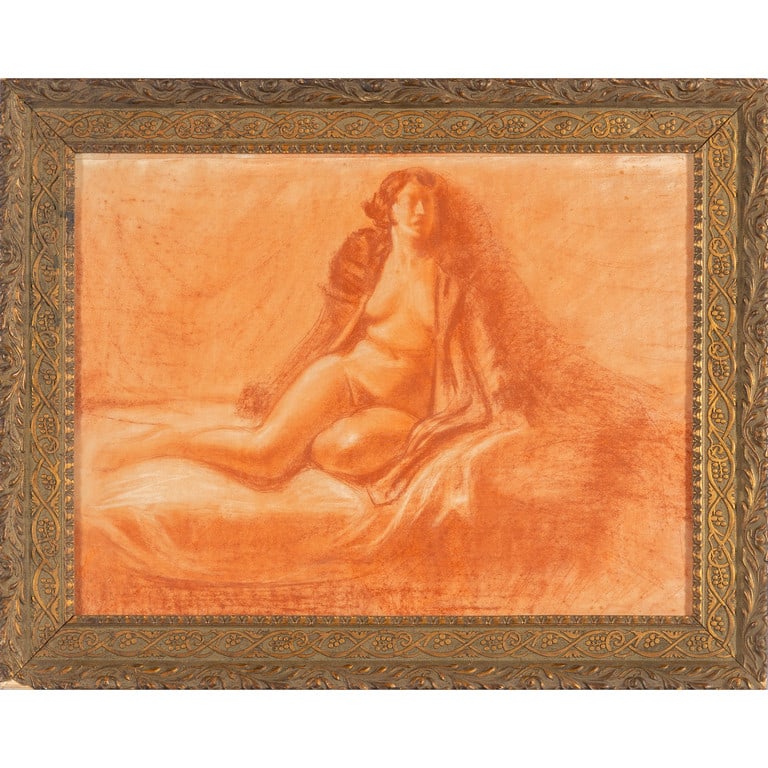 Baretto Nudo femminile saguigna cm.58x44: Baretto Nudo femminile saguigna cm.58x44