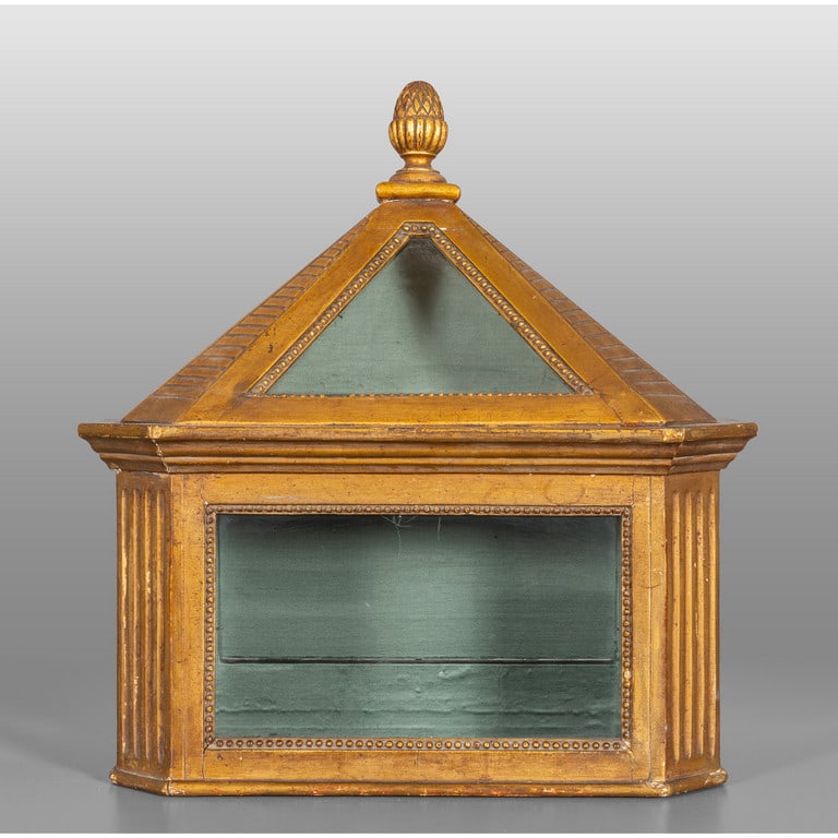 Vetrinetta Direttorio in legno intagliato e (1 of 1)