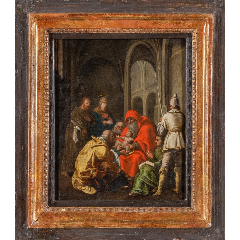 Scuola italiana sec.XVIII "La Circoncisione" olio (1 of 1)