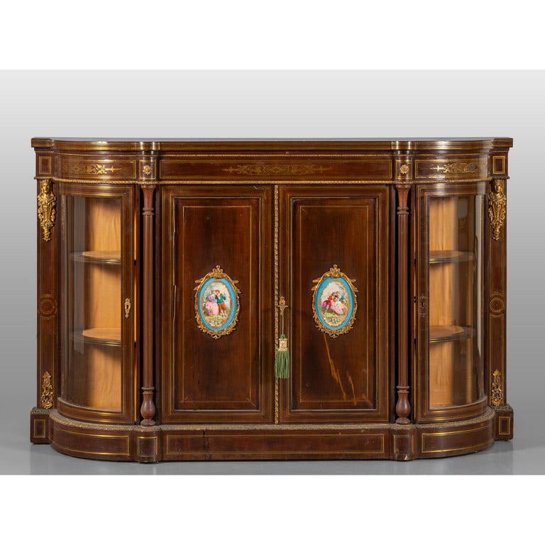 Credenza umbertina a due sportelli centrali con (1 of 3)