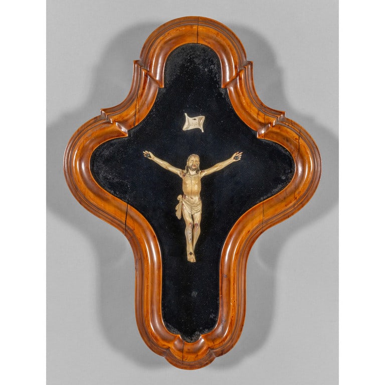 Cristo in avorio dentro teca in legno, (1 of 1)