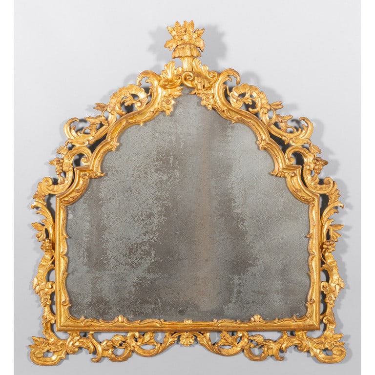 Specchiera Luigi XV in legno intagliato e dorato, (1 of 2)