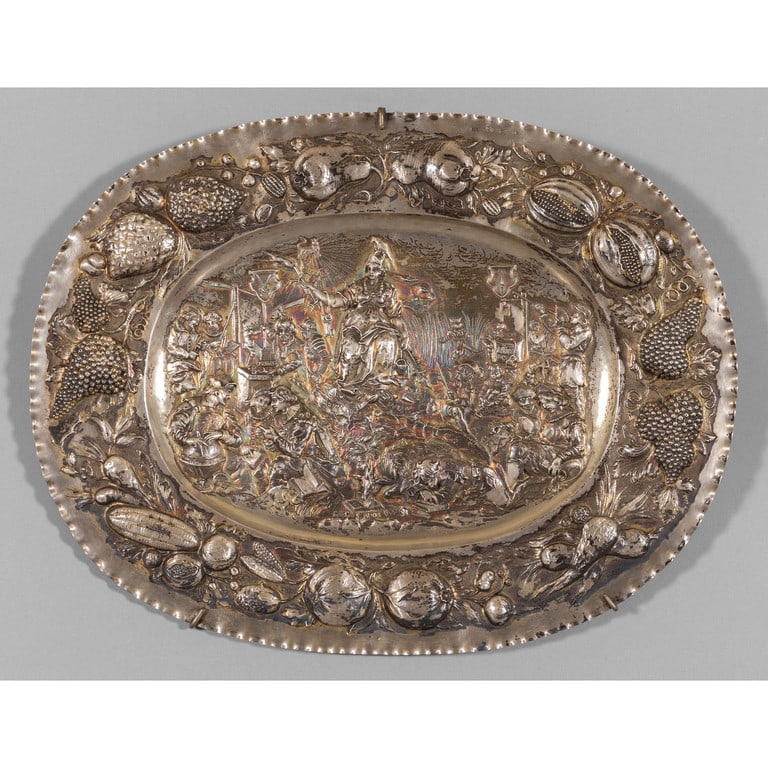 Grande vassoio ovale da parata in argento (1 of 1)