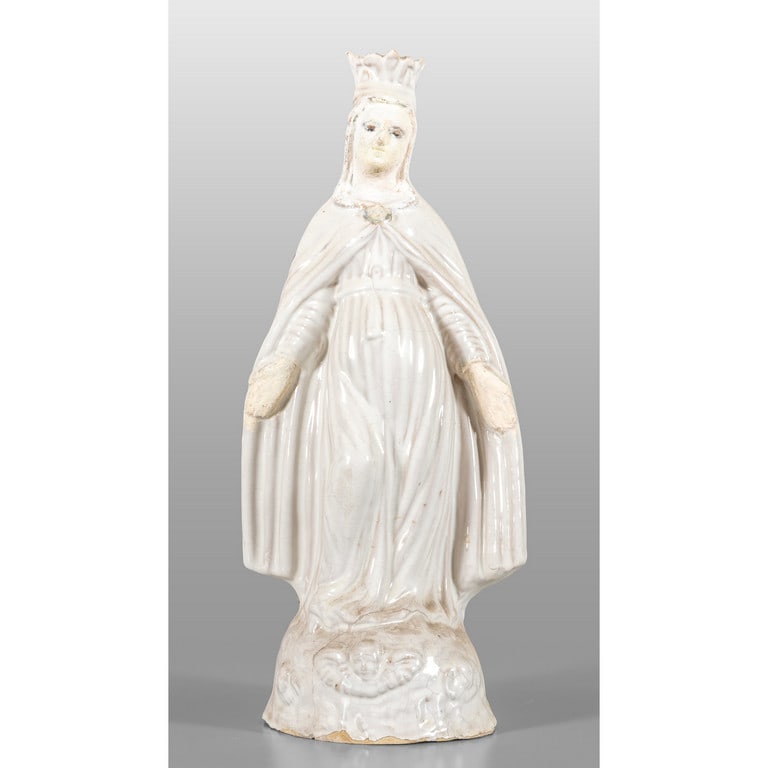 Madonna, scultura in ceramica bianca, Savona sec. (1 of 1)