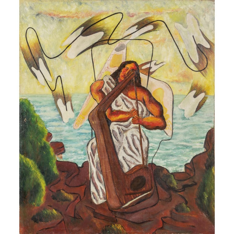 PIPPO ORIANI (1909-1972) Donna con arpa (1 of 2)