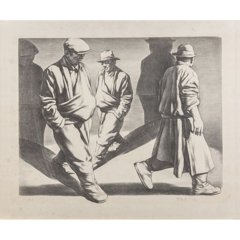 SU XINPING (1960-) Figure 1990 litografia (1 of 1)