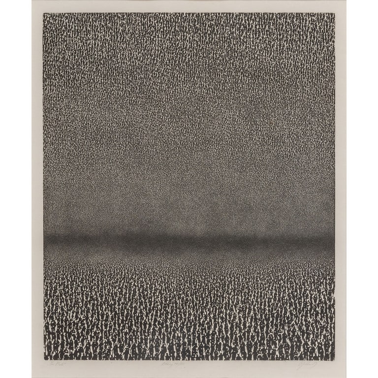 ROMAN OPALKA (1931-2011) The Earth: ROMAN OPALKA (1931-2011) The Earth 1969 acquaforte lastra cm 59x49 (foglio cm 65x54) esemplare 14/50 firmato e datato in basso a destra titolato in basso a sinistra numerato in basso al centro The Ear