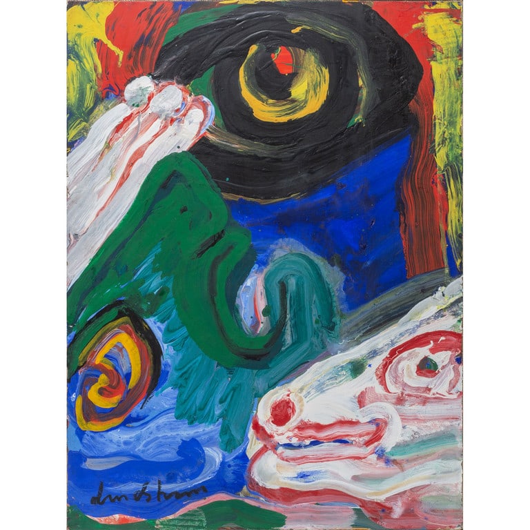 BENGT LINDSTROM (1925-2008) Senza: BENGT LINDSTROM (1925-2008) Senza titolo olio su cartoncino su tela cm 77x57,5 firmato in basso a sinistra provenienza: già Collezione Trevisan, Venezia Collezione privata, Milano Asta Il Ponte del 1