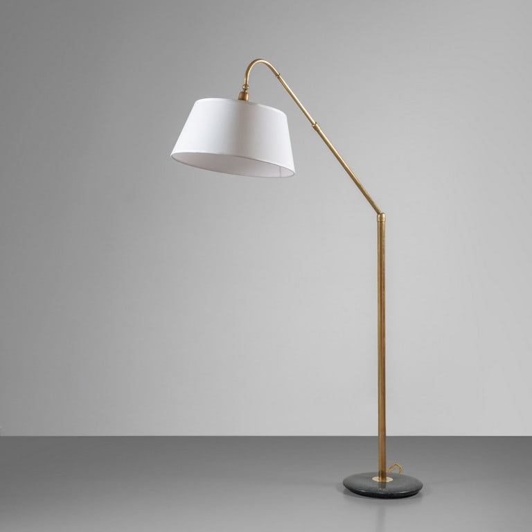 UNA LAMPADA DA TERRA, anni '50. Base in marmo, (1 of 3)