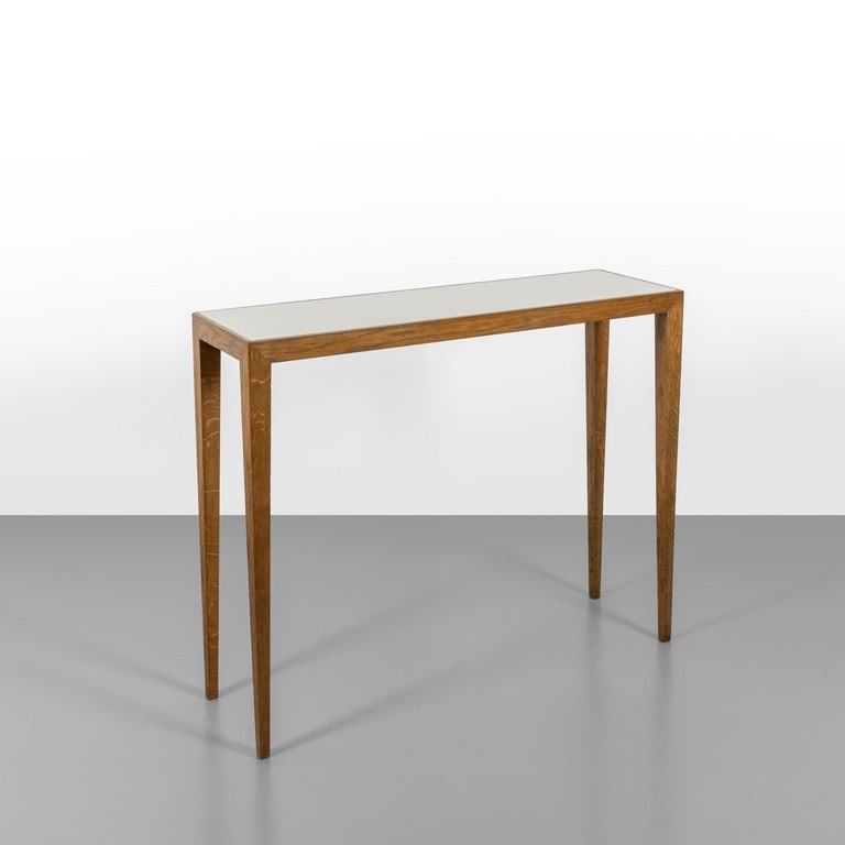 UNA CONSOLE, anni '50. Legno di frassino, (1 of 2)