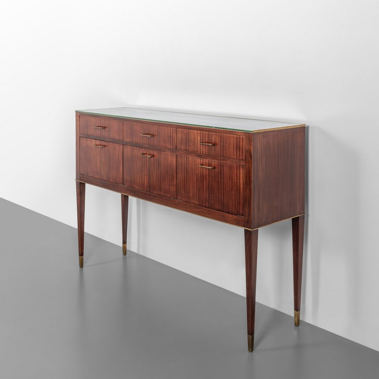 UNA CREDENZA, anni '50. Legno di mogano, (1 of 4)