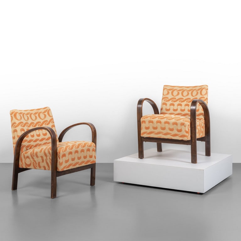 DUE POLTRONE, anni '40. Legno tinto (1 of 2)