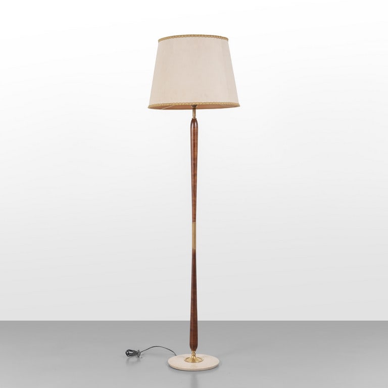 UNA LAMPADA DA TERRA, anni '50. Marmo, legno (1 of 1)