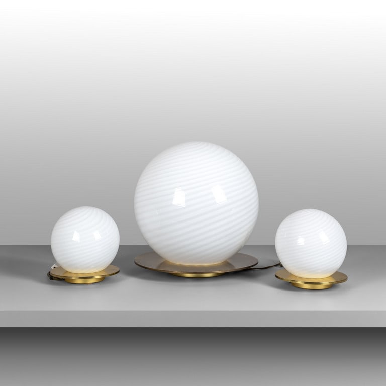 MURANO, anni '70. Tre lampade da (1 of 1)