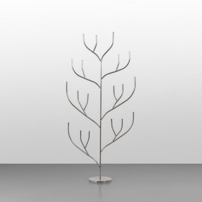 KAZUYO SEJIMA, DRIADE, 2006. Un portafiori: KAZUYO SEJIMA, DRIADE, 2006. Un portafiori 'Hanahana'. Acciaio cromato. Cm 160 (h).