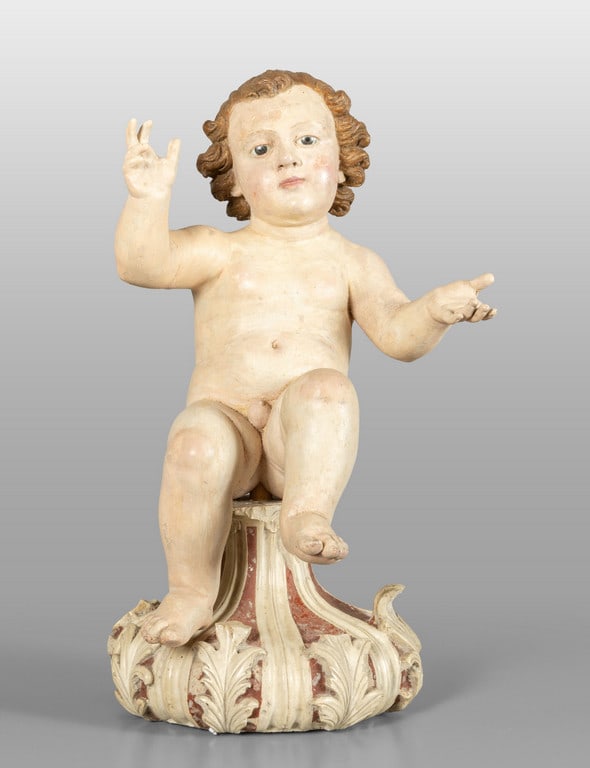 Gesù Bambino, scultura in legno finemente (1 of 2)