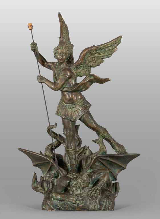 Arcangelo Gabriele, scultura in terracotta (1 of 2)