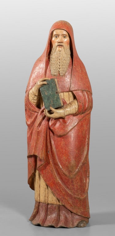 Scuola lombarda sec.XIV, Vescovo con barba e (1 of 2)