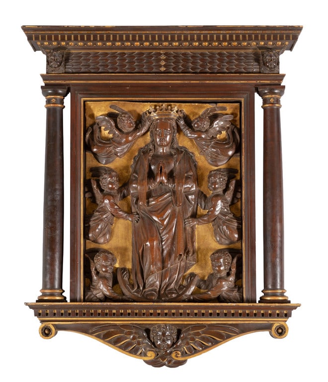 Assunzione della Vergine con angeli, altorilievo (1 of 2)