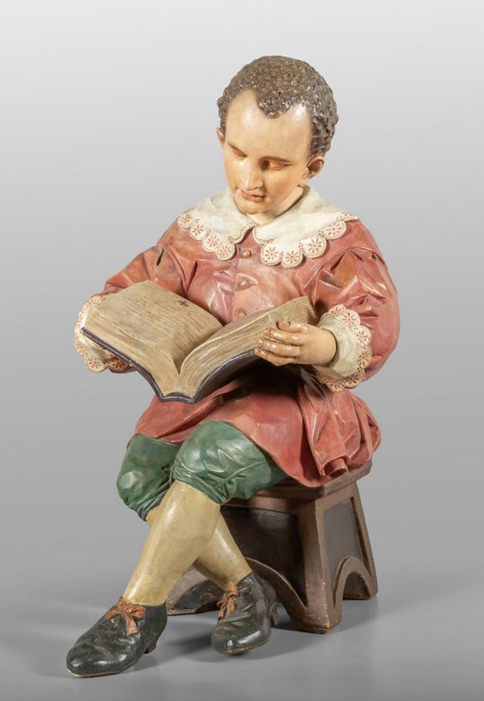 G.Nardini (fine sec.XIX) Giovinetto seduto in (1 of 3)
