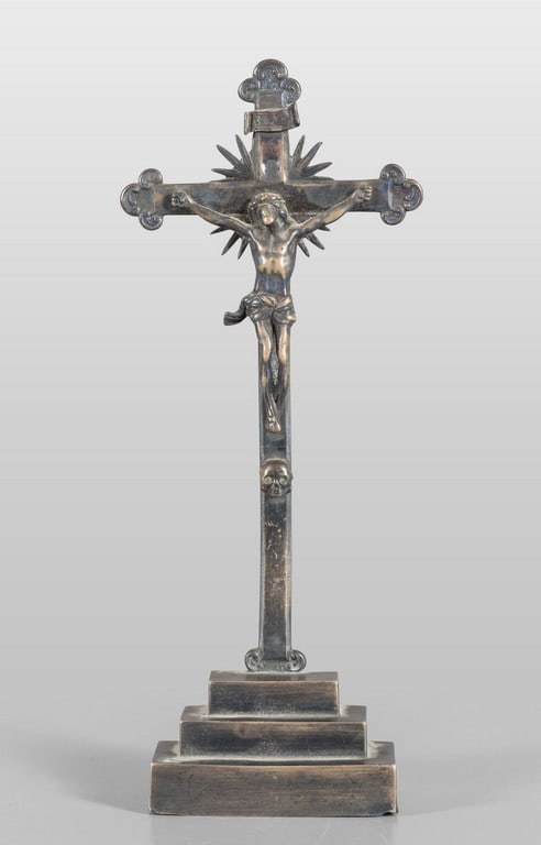 Cristo Crocefisso in argento, Genova: Cristo Crocefisso in argento, Genova sec.XVIII h.cm.24
