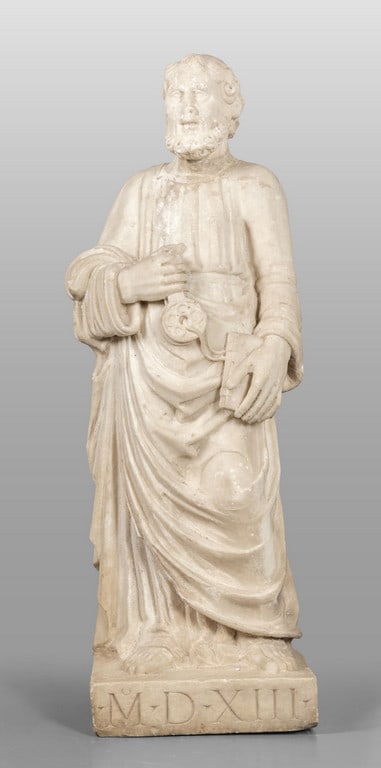 San Pietro, scultura in marmo statuario d.to (1 of 3)
