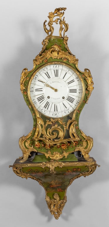 Orologio a Cartel Luigi XV, cassa decorata a (1 of 2)