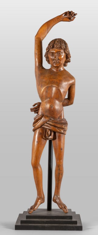 San Sebastiano, scultura in legno intagliato, (1 of 2)