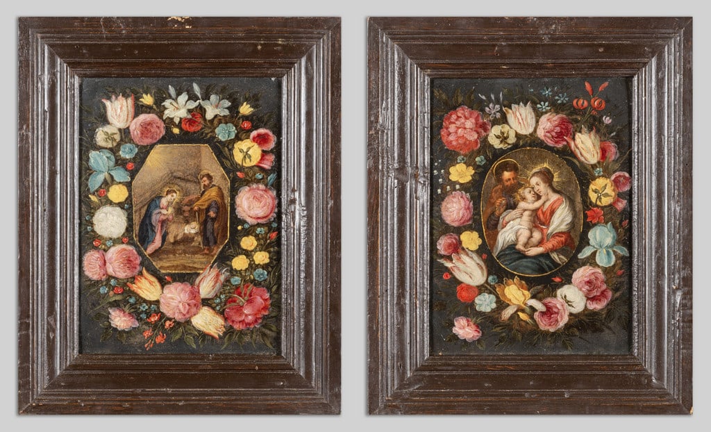Scuola fiamminga sec.XVII "Natività" e "Sacra (1 of 5)