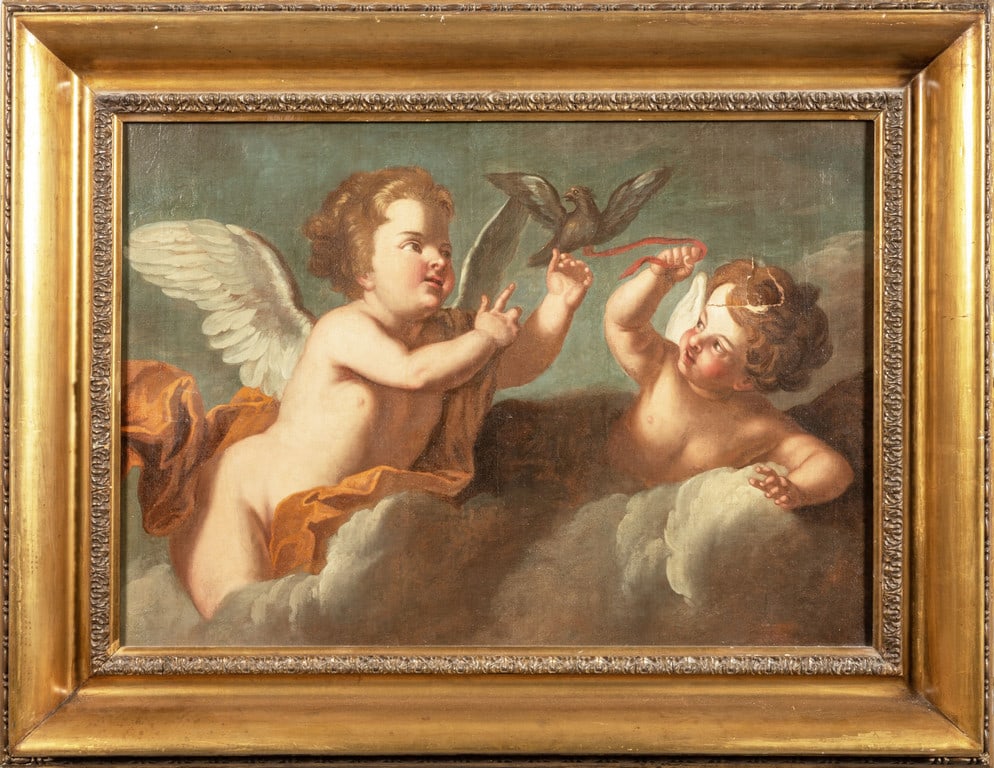 Scuola italiana sec.XVIII "Putti giocosi" (1 of 2)