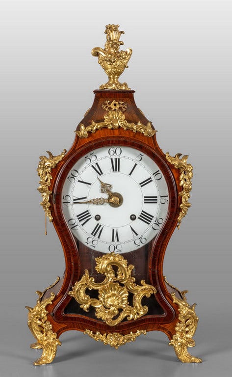 Orologio Luigi XV in legno intagliato e (1 of 3)