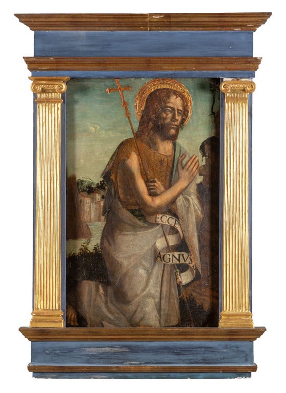 Scuola veneta sec.XV/XVI "San Giovanni" olio su (1 of 2)