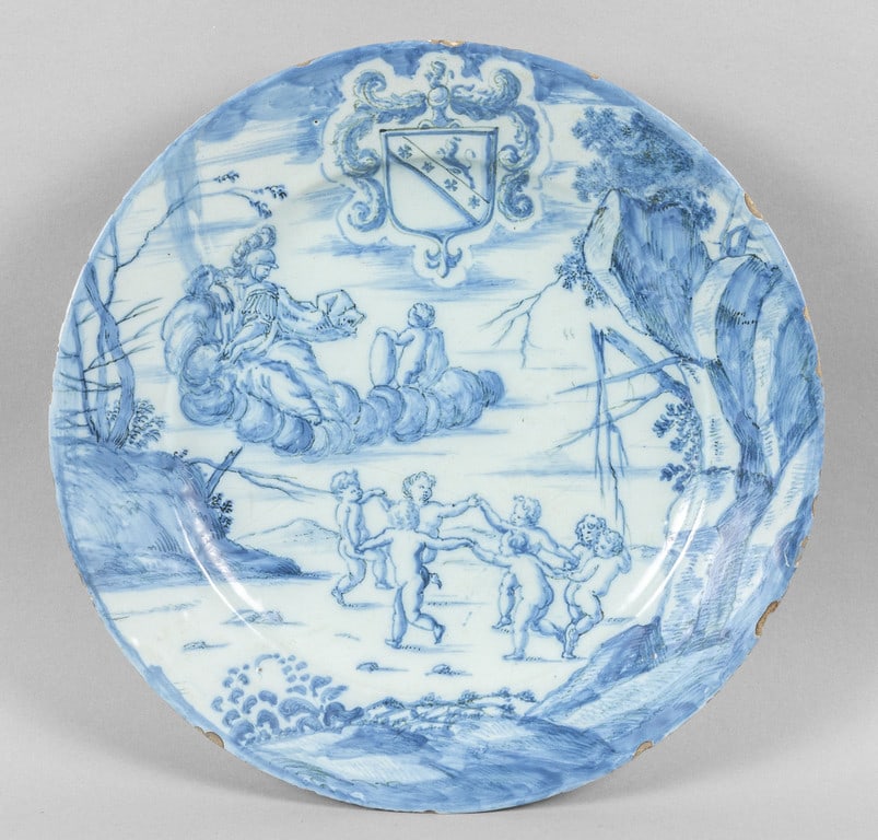 Grande piatto in ceramica di Savona a decorazione (1 of 1)