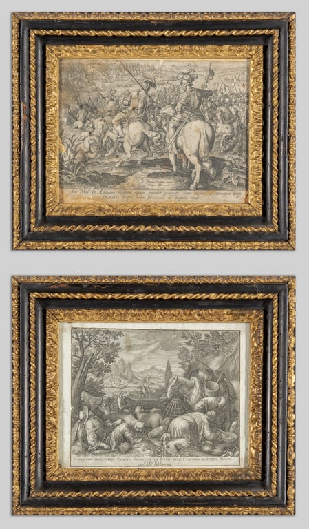 Coppia di belle cornici Salvator Rosa in legno (1 of 3)