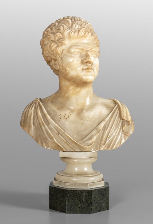 Busto di imperatore, scultura in marmo di (1 of 2)