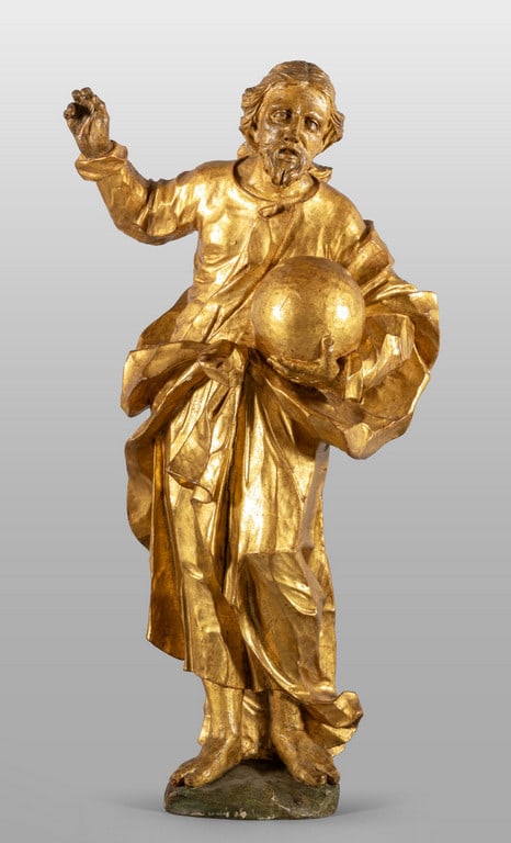 Salvator Mundi, scultura in legno finemente (1 of 2)