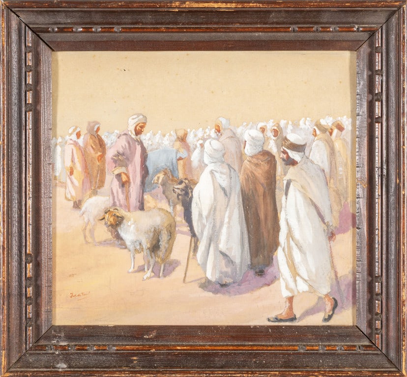 Scena orientalista acquarello, f.to in b. a: Scena orientalista acquarello, f.to in b. a s. cm. 25x23