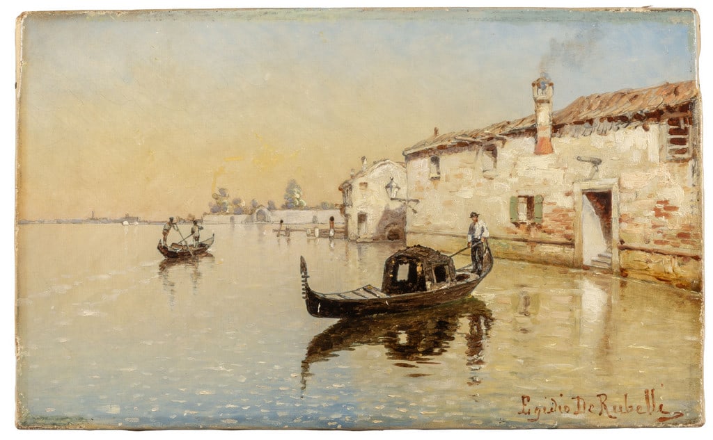 EGIDIO DE RUBELLI (-1915) Gondole a (1 of 2)