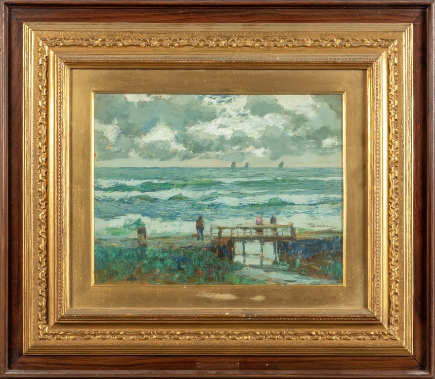 GIUSEPPE SACHERI (1863-1950) Passeggiata a (1 of 2)