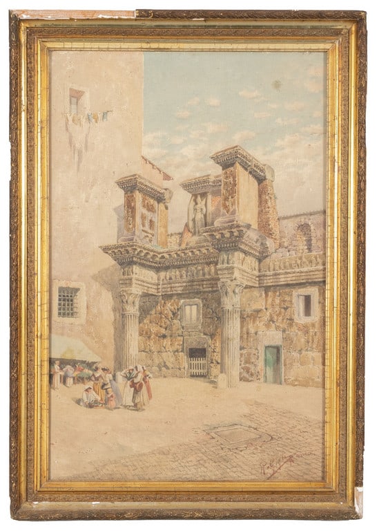 GIGLI ROBERTO (1846-1922) Colonnace al foro (1 of 1)