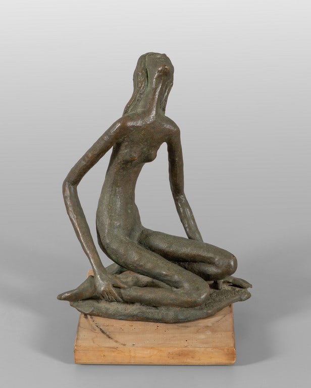 FERRI EGISTO (-) Figura femminile scultura: FERRI EGISTO (-) Figura femminile scultura in bronzo h.cm.27 f.ta
