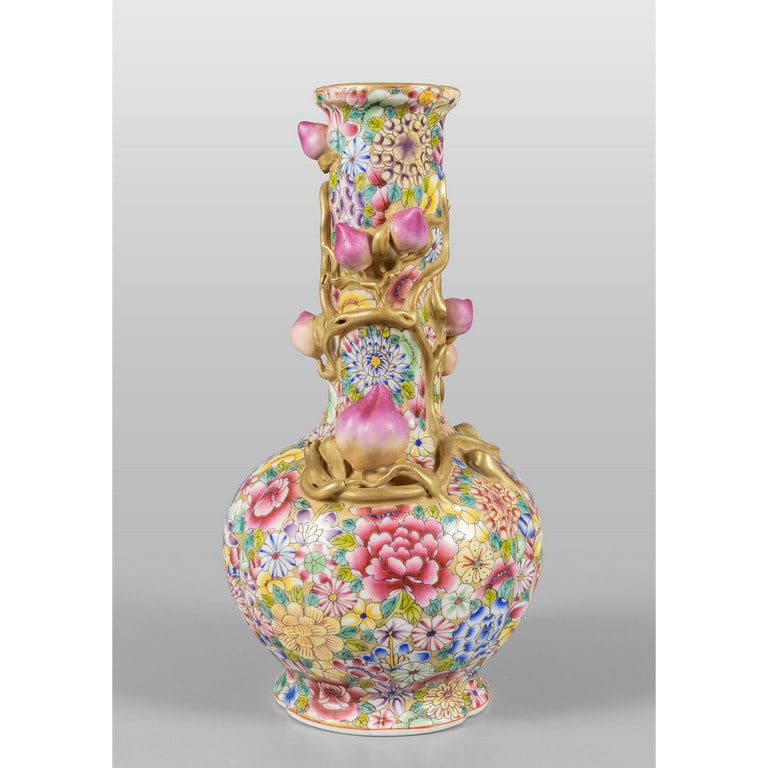 Vaso in porcellana millefiori con decoro in (1 of 2)